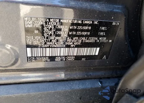 2024 Toyota Rav4 Limited из США, поврежденный, VIN 2T3D6RFV4RW069449